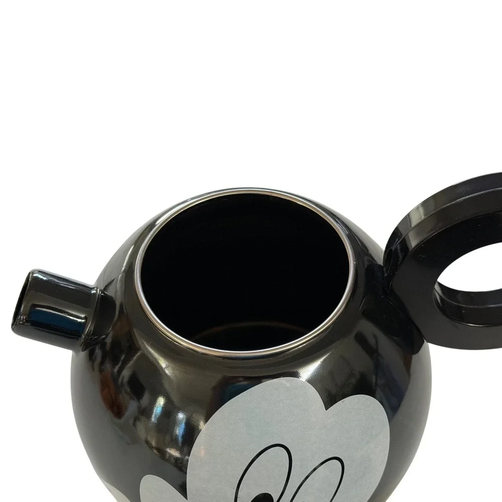 Vintage‎ Mickey Mouse Teapot Black Ceramic Disney Collectible Kitchen Decor